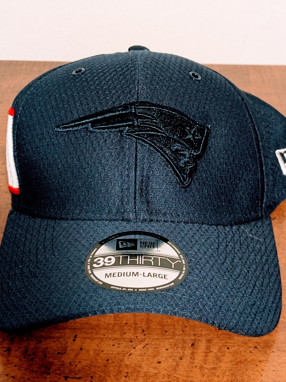 New Era 39THIRTY New England Patriots Black Stretch Fit Cap